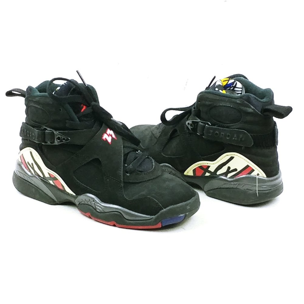Nike Youth Air Jordan 8 Retro GS 'Playoff' 2007 Black Sneakers Size 4 (Posh29)